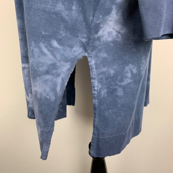 Oak Women's Tie-Dye Open Front Cardigan Navy Blue Size XL - Picture 2 of 7